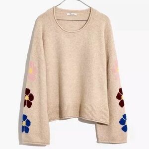 Madewell Belmore Floral Sleeve Pullover/Sweater